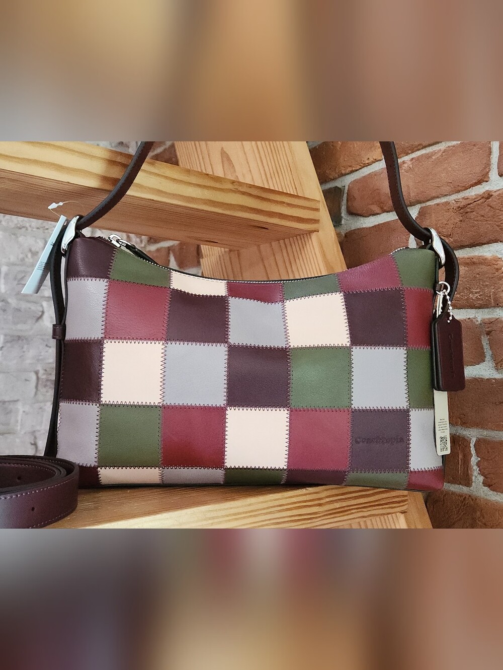 Alter/Ego Slouchy Shoulder Bag in Dark Ruby/Olive